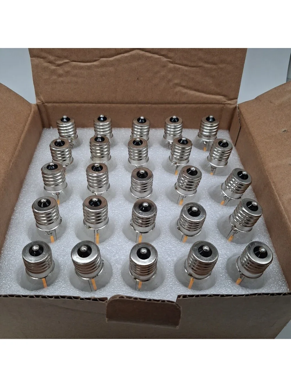 25 Pack C9 LED Bulbs E26 Medium Base Dimmable Warm White Clear Open Box